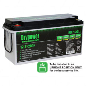 Drypower 12.8V 200Ah LiFePO4 12LFP200P battery